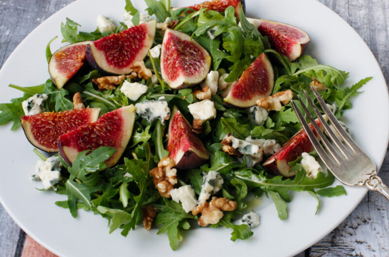 Figensalat med gorgonzola og valnødder