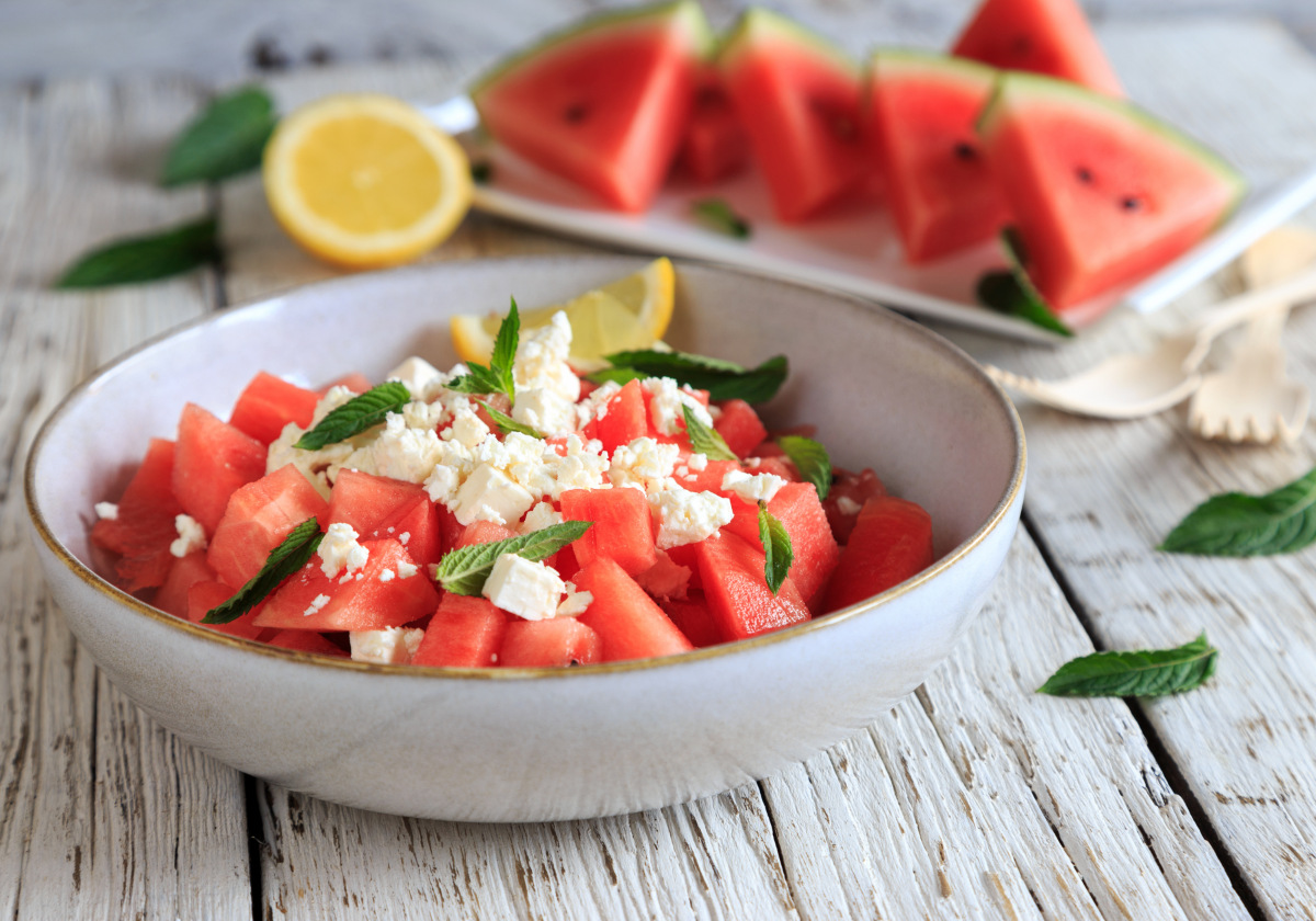 melonsalat med vandmelon