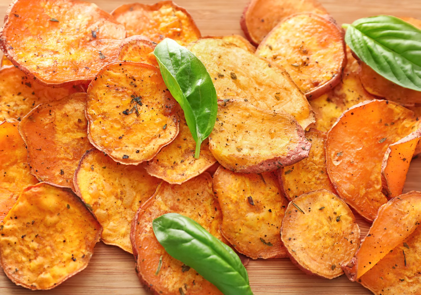 sød kartoffel chips - sweet potato chips