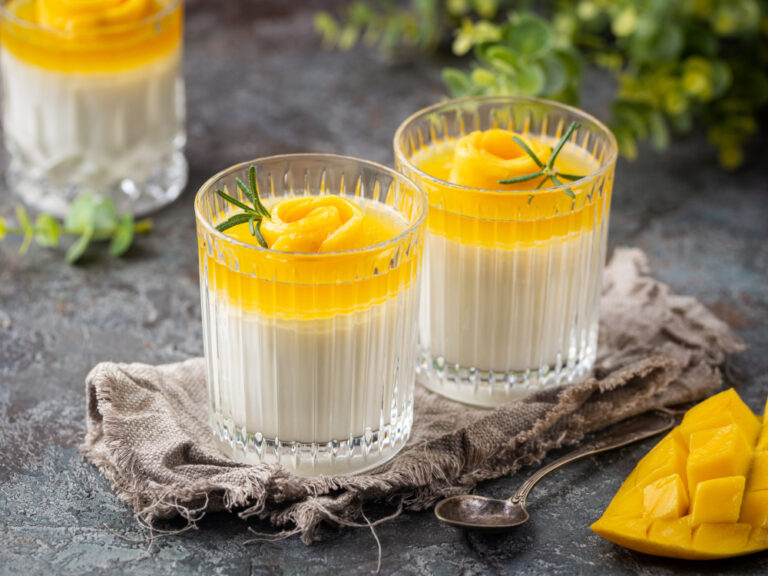 mango panna cotta