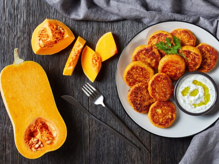 Vegetariske butternut squash bøffer